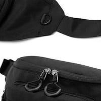 Yinguo Muškarci Messenger torba Moda Jednostavna čvrsta boja Svestrana mala vrećica za struku Veliki