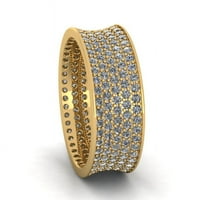 2,50ct okrugli rez prirodni dijamant 5row konkavna godišnjica vjenčanje vječnosti bijeli prsten od 10kt zlata GH si1