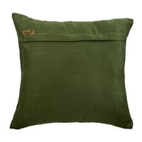 Euro Jastuk, Olive Green European Sham prekrivači, Suede Euro jastučni poklopci, čvrste boje, prugaste,