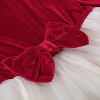 LICUPIEE NOVO GODINE Parovi Božićna porodica podudarajuća odjeća kćer s dugim rukavima patchwork haljina