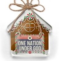 Ornament tiskan jednostran jedni naciju pod Bogom Četvrti juli Patriotski zvijezda Božić Neonblond