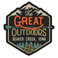 Beaver Creek Iowa The Great na otvorenom dizajn naljepnica vinilne naljepnice