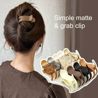 Anvazise Women Clip Solid Boja Jednostavno rukovanje jakim kandžima protiv klizanja kose ukras za kosu