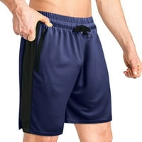 Muške vježbe hlače Ljeto Muške sportove fitness prozračne Wicking Mesh tkanine Boja Uklapa za kratke