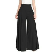 Ichuanyi ženske hlače, ženske ležerne solidne elegantne hlače sa visokim strukom pantalone hlače sa