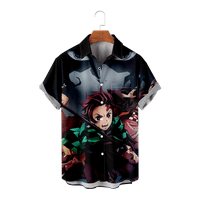 Demon uboda za odrasle dječje košulje s kratkim rukavima Anime tiskane havajske majice sa džepom košulje