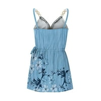 Ljetne haljine za ženske haljine za plažu sa zatvaračem Boho cvjetno tiskovina mini haljina Sunderssone