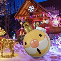 Banghong božićne kuglice na naduvavanje svjetla Uređivanje dvorišta, Xmas Santa Claus Bear Crtani oblik