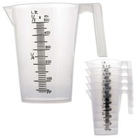 Globalna litra plastična diplomirana mjerna i miješalica - drži se za pintu - izlijevanje čaša, mjere
