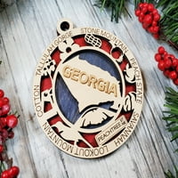 Kabina Woodwer - Baltic Birch Wood - Georgia State Ornament - Holo Resect Backing