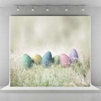 Greendecor Polyster Uskrsne pozadine za fotografije šarene pozadine jaja Spring Pozadine za djecu rekviziti