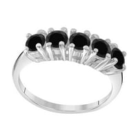 Aonejewelry CT. TTW Black Diamond Bejeweld prsten u 10k bijelo zlato