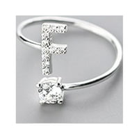 Prstenje modne i jednostavne otvaranje slova s ​​dijamantskim prstenom dame nakit f