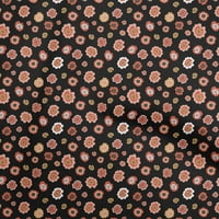 Onuone viskoznog dresa Crna tkanina Azijski retro cvjetni šivaći materijal za ispis tkanine uz dvorište