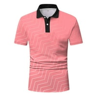 Summer StEMBeelMen-ova sportska odjeća za rever Ispisana majica kratkih rukava casual golf prozračne udobne vrhove