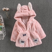 Baby Winter Fleece kaput Dječja jakna s kapuljačom od kapuljačom debelo toplo ugodno zip-up prekrivač