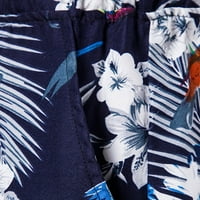 Penkiiy muns kratki setovi odjeće muškarci gumbi za ispis kratkih rukava Ležerne prilike plaže Majica