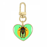 Fly Insect Mosquito bug krila crtež zlatni srčani kvenstvo za ključeve