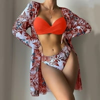 Ženski visoko struk bikini bikini suncokret plus veličine kupaći kostim dugim šorts ženskim kupaćim