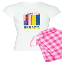 Cafepress - Stojim sa Ukrajinom podrškom Ukrainian Ame Pajamas - Ženska lagana pidžama