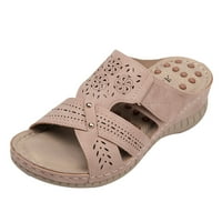 B91XZ Ljetne sandale za žene Nove sandale Klin masaža Veliki vanjski trgovinski trgovinski povremeni
