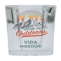 Vida Missouri Istražite otvoreni suvenir Square Square Bany alkohol Staklo 4-pakovanje