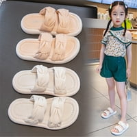 Dječje djece Dječje cipele Čvrste boje ravne otvorene nožne cipele Ljetna odjeća modne kožne papuče