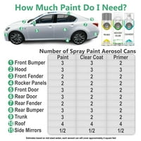 Za Dodge tačan meč Aerosol Sprej za dodir Dodir Up Up Paint Sprayma 2K ClearCoat i temeljni premaz -