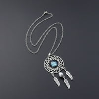 Ogrlica sa iz snova Žene Retro boemia Zodijački znak Privjesak viseći perjanski perjanski konzervirani nakit - Vodolija