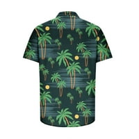 Funicet muške ljetne košulje Havajske majice casual gumb dolje majice okrugli ovratnik kratkih rukava