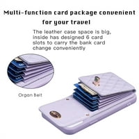 Luksuzni novčanik za iPhone Case organ Card Slots nosači PU kožni metalni zvuk sa križnim naramenom kaišem natkriveni elegantna torbica, svjetlosnicur