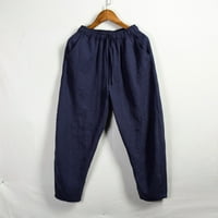 Muške pantalone muške pamučne posteljine, pune casual pantalone japanske posteljine sportske tanke hlače