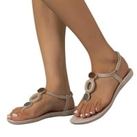 Sandale Ženske pete Klin Ravna ženka Ljeto Nove sandale Otvori nožni prste čiste boje Ležerne prilike prozračne sandale za plažu za žene Sandales Dressing
