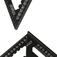 Rafter aluminijumski legura metrički trokut Ruler Dvostruki trokut transector kautorski mjerač rasporeda