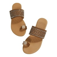 Papuče za žene, ljetne žene otvorene nožne plaže sandale rimske casual ravne cipele papuče Flip flops,