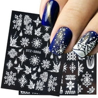Snowflake uzorak naljepnice naljepnice naljepnice 5D šuplje uzorak za nokte isporučuje samoljepljivi luksuzni ukras za nokte a
