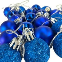 Pinnacle Peak Trading Blue Mini Božićni kuglični ukras
