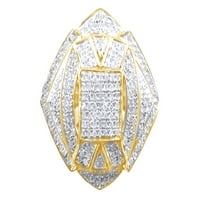 Bijeli prirodni dijamantski vjenčani prsten u 10k žutom zlatu