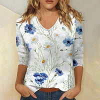 Ljetne ženske majice rukavice za žene za žene Slatke grafičke masene bluze casual plus veličine Basic