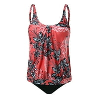 Outfmvch Print Women Tankini kupaći kostim plus veličina plaža odjeća Trgovina Tržeća Dvije kupalište