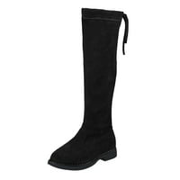 Ketyyh-CHN zimske cipele modne zimske cipele za kratke čizme s kratkim potpeticama crne, 26