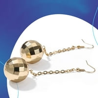 Minđuše Jiyugala Stud za žene Djevojke Sliver Gold Disco Ball Vintage Kostim dodaci Pokloni
