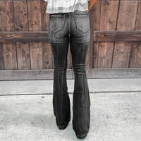 BDFZL ženske hlače na klirensu Trendovi Ženski džep čvrste traperice Traper hlače Ženska rupa Dolje