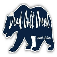 Dead Colt Creek Sjeverni Dakota suvenir 3x frižider magnetni medvjed dizajn