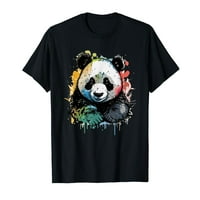Panda akvarel ulje uljem Slikanje šarenih dječaka Djevojke smiješna majica