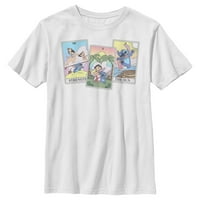 Dječakov lilo & Stitch Family Tarot kartice Grafički tee bijeli veliki