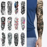 Potpune ruke privremene tetovaže Veliko totemske tetovaže Naljepnica umjetno tijelo G7C3