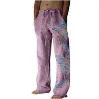 Homodles Muške izdržljive hlače - tiskane hlače ljubičaste veličine s