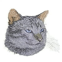 Custom Lyn Point Siamese Cat Face Emseredvo željezo na šivaju zakrpa [4 3.6 ]