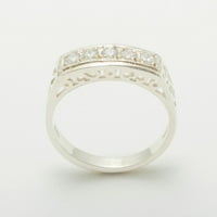 Britanci napravio 14k bijelo zlatni kubični cirkoniji ženski vječni prsten - Opcije veličine - veličina